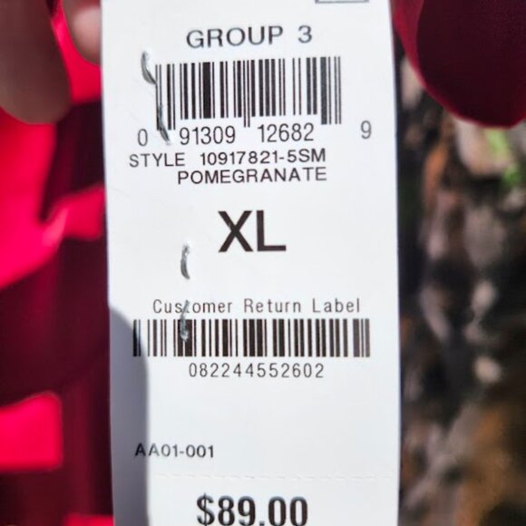 NWT Bar III red satin dress, XL - Picture 5 of 9